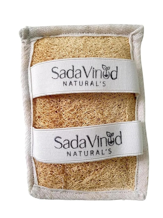 Loofah Exfoliating Scrubber | Eco-Friendly Bath Sponge for Face, Back, and Body | Spa-Quality Shower Scrub Rectangular 6 PCS (Pack Of 3)